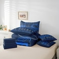 thumbnail image 4 of Ice Hockey Bed in a Bag Full Sport Game Ball Theme Comforter Set with Sheets Ice Hockey Room Decor Bed Set Sports Bedding Sets Teen Winter Sports Sheets 7 Pcs Navy Blue, 4 of 5