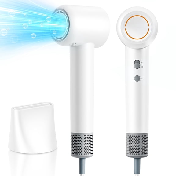 Hair Dryer, 160,000 RPM High-Speed I6onic Blow Dryer with Brushless Motor for Fast Drying, Frizz Smoothing, Low Noise Professional Hairdryer with Diffuser & Nozzle, 4 Temps & 2 Speeds for Home Travel