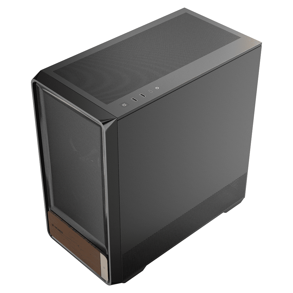 Okinos Air Cross, Genuine Walnut Wood ATX Case, 3x140mm PWM Fan & 2x120mm Reverse PWM Fan Pre-Installed