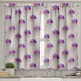 thumbnail image 2 of Ambesonne Retro Valance & Curtain, Geometric Mosaic Dots, 55"x24", Purple Grey Pink, 2 of 6