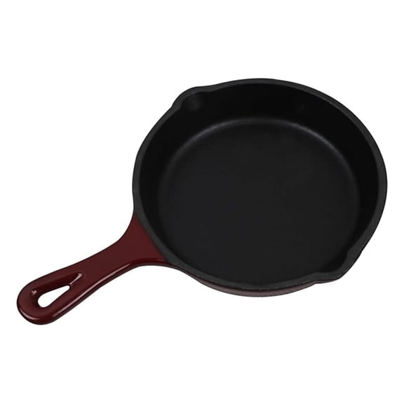 Cast Iron Enameled Cookware (Skillet 6", Cranberry )