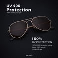 thumbnail image 5 of KALIYADI Classic Aviator Sunglasses for Men Women Driving Sun glasses Polarized Lens UV Blocking-2 Pack, 5 of 9