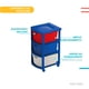 thumbnail image 5 of Torre 3 Niveles Cajonera Multiusos Organizador Plastico azul 6.49 pulg Pido Todo CJN1-3GVT, 5 of 6