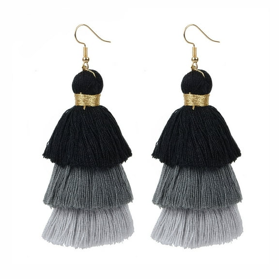 YYKihy Vintage Women Bohemian Earrings Long Tassel Fringe Boho Dangle Earrings