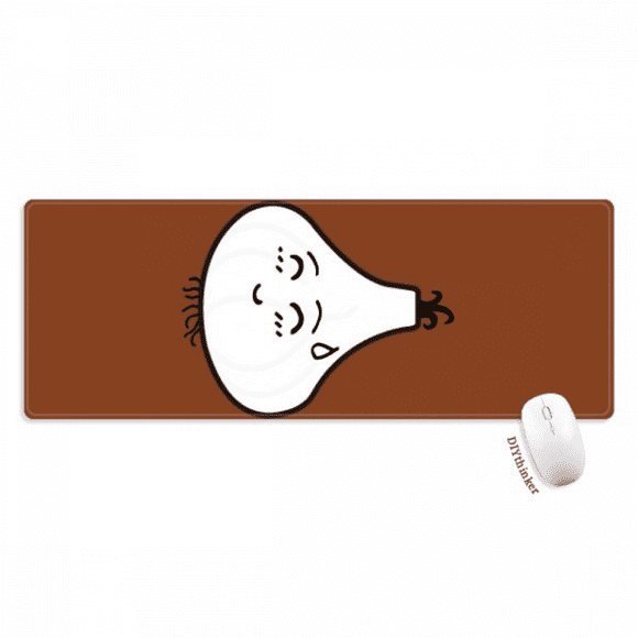 Garlic Speechless Lovely Little Happy Mousepad Large Stitched Edges Mat Extended Game Office