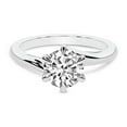 thumbnail image 6 of IGI Certified 3 Carat Round Shape Lab Grown Diamond Engagement Ring | 14K White Gold | Seraphina Twist Prongs Solitaire Diamond Ring | FG-VS1-VS2 Quality Friendly Diamonds, 6 of 8