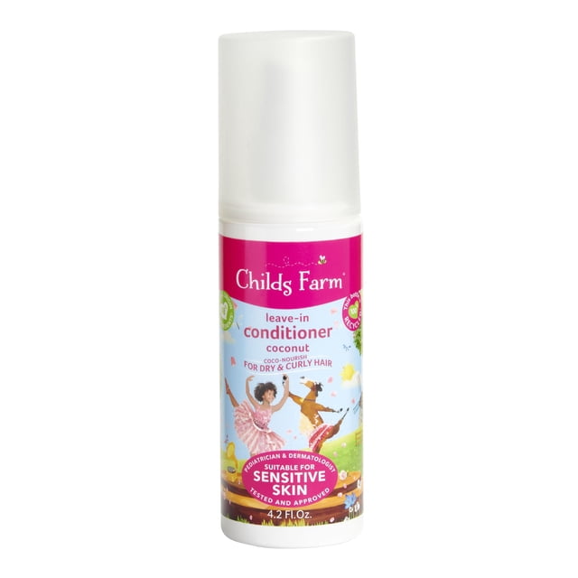 Childs Farm Kids Coco-Nourish Acondicionador sin enjuague Coco orgánico Acondiciona y nutre el cabello rizado y en espiral Adecuado para pieles y cuero cabelludo secos, sensibles y propensos al eccema