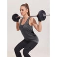 thumbnail image 5 of Weardear 3 Pack Racerback Tank Tops for Women Moisture Wicking Athletic Shirts with Banded Bottom Loose Tummy Flattering Running Tops, 5 of 6
