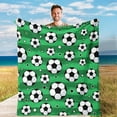 thumbnail image 1 of LHSHID Flannel Fleece Blanket American Football Field Green for Bedroom Couch Travelling Comfortable All Season Air Conditioning Blanket for Adult Chidern 50x60in, 1 of 6