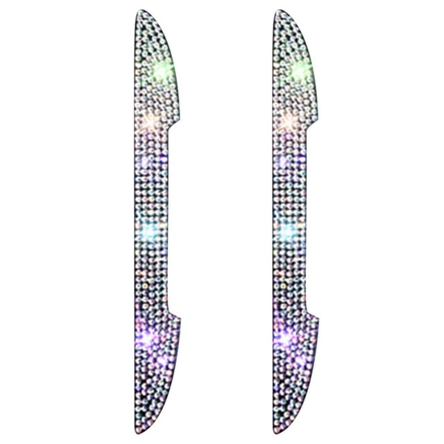 Poignée de Porte de Voiture Protecteur de Rayures Strass Poignée de Porte de Voiture Protecteur de Rayures Rétroviseur Autocollant Diamant de Luxe Poignée de Porte de Voiture