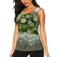 thumbnail image 1 of Balery Nature Hand Daisies Art Camiseta sin mangas estampada ligera para mujer, tops de entrenamiento sin mangas, camisetas de yoga transpirables de secado rápido.-Large, 1 of 7