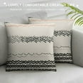 thumbnail image 3 of COMIO  Throw Pillow Covers Pattern Black and White Geometric Dots Lines of Borders Decor Pillow Cases Home Decorative Square Pillowcases, 3 of 5