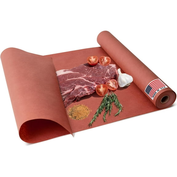 Paclord 18" x 100' Made in USA Pink Butcher Paper Roll - Food-Grade, Breathable Peach Butcher Paper - Perfect for BBQ, Smoking Meat, Wrapping Brisket & Protecting the Bark