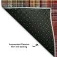 thumbnail image 3 of Addison Rugs Mayfield Washable Transitional Plaid Red Rectangle Rug, 3' x 5', 3 of 6