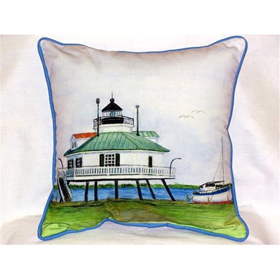Betsy Drake HJ736 Hopper Strait Lighthouse Large Indoor-Outdoor Pillow 15 in. x 22 in.