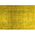 thumbnail image 1 of Ahgly Company Machine Washable Indoor Rectangle Persian Yellow Traditional Area Rugs, 7' x 10', 1 of 4