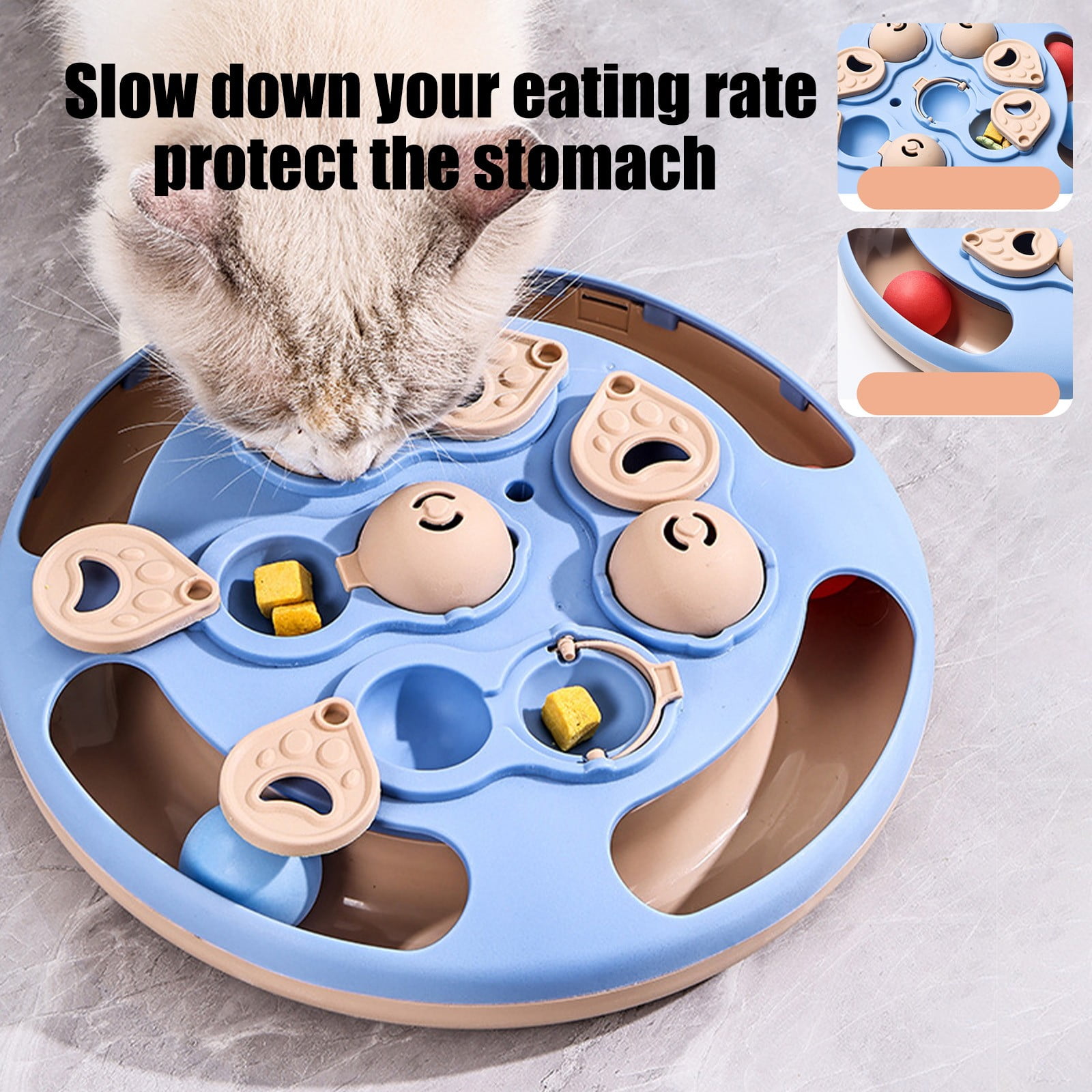 B Interactive Pet Toy For Dogs And Cats Fun Food Hiding Spinning Wheel Puzzle Feeder