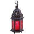 thumbnail image 1 of Zingz & Thingz 13245 Red Moroccan Candle Lantern, 1 of 3