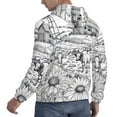 thumbnail image 6 of Rateoe Country Farm Scene Pattern Mens Hoodie, Pullover Hooded Sweatshirt, Kangaroo Pocket Hoodie Ideal for Daily Wear, Travel and Home-3X-Large, 6 of 7