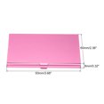 thumbnail image 2 of Uxcell 3.6x2.3x0.3 Inch Name Cards Case Alloy Business Card Holder Pink, 2 of 5