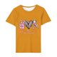 thumbnail image 4 of Fiudx Ofertas Flash Del Día Solo En Línea Camiseta de Manga Corta Holgada con Cuello Redondo y Estampado Informal a La Moda para Mujer, 4 of 4