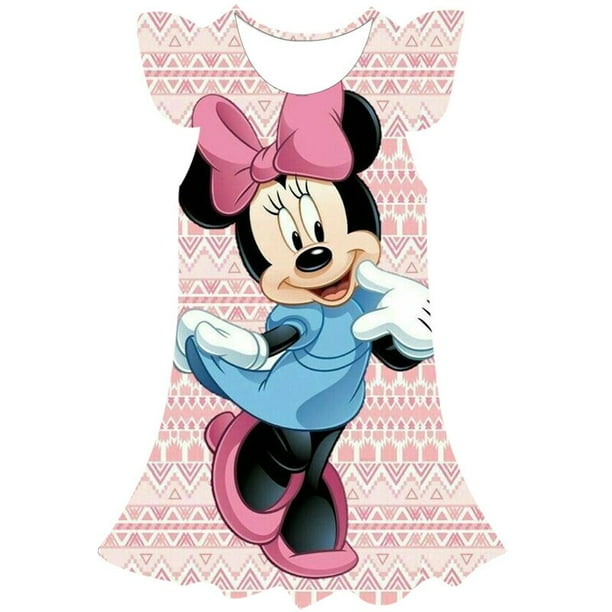 Disney Minnie Mickey Mouse impression 3D filles robe été Minnie Mickey