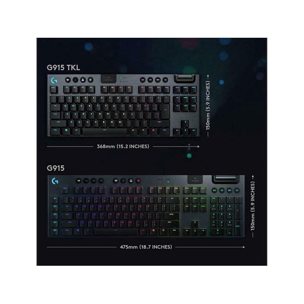 Logitech G915 TKL Tenkeyless LIGHTSPEED Wireless RGB Mechanical