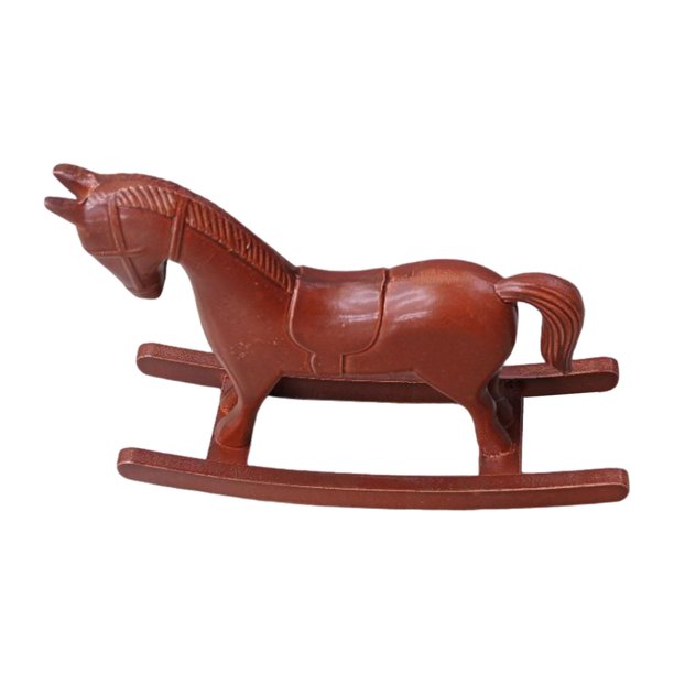 Estatua de caballito de madera tallada, figura de caballo, mueble decorativo para sala de estar rojo