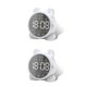 thumbnail image 3 of Moyic Reloj despertador con pantalla de espejo LED, reproductor de música multifuncional, recargable, compatible con Bluetooth, brillo Blanco 2Conjunto, 3 of 6