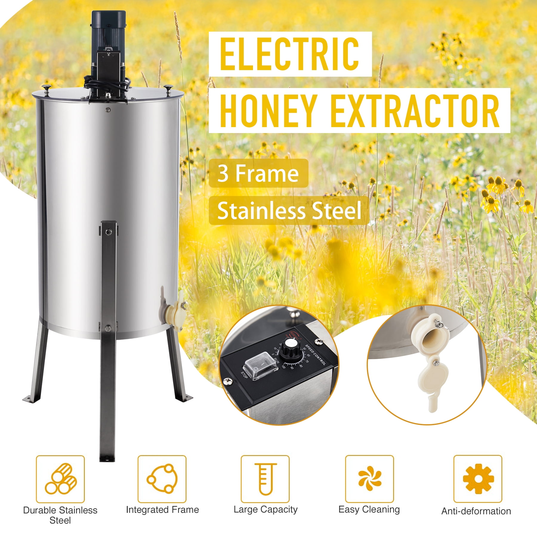 3Frame Electric Honey Extractor Beekeeping Equipment Extraction