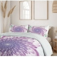 thumbnail image 6 of Ambesonne Flower Duvet Cover Sets, Floral Harmonic Spirals, 2-Queen, Violet, 6 of 7