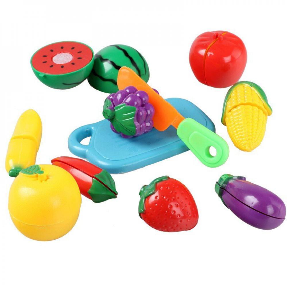 1Set Baby Kids Pretend Role Play Kitchen Fruit Vegetable Food Toy Gift Cutting 