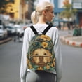 thumbnail image 7 of FORMRS Mini Backpack Purse for Women Travel Daypack Casual Shoulder Bag, Flowers and Dog, 7 of 7