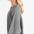thumbnail image 5 of Women's Gameday Couture Gray Alabama Crimson Tide Oversized Training Day Corded Sweatshirt, 5 of 5