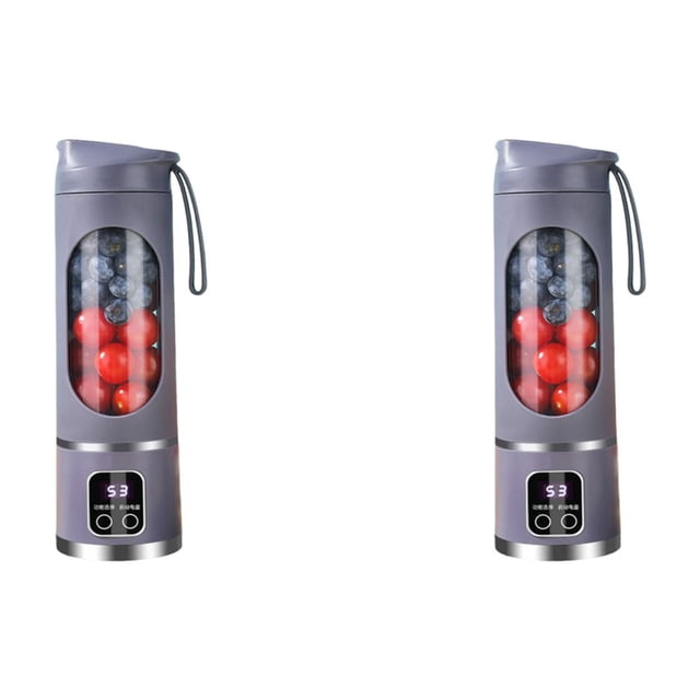 Extractor Jugo Carga USB Exprimidor Portátil 450 Ml para Oficina en Casa () Púrpura