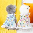 thumbnail image 5 of Adorable Dog Dress - Soft and Comfortable - Lace Patchwork Floral Print - Pet Puppy Dog Princess Dress, 5 of 8