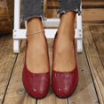 thumbnail image 3 of WIZUTIZ Wedge Sandals for Women Comfortable Sandals for Women Comfort Prom Elastic Beach Sandals Pull-On Peak Toe Summer Shoes Flat Heel (O"-1) Medium Solid Sandals for Lady Beach Up to 60% Off Red, 3 of 6