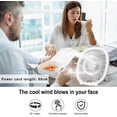 thumbnail image 3 of BEMS-Ventilador portátil blanco, ventilador silencioso, tres velocidades de viento, mini ventilador con, 3 of 5