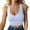 White, variant on Women's Racerback Sports Bras, Slim Fit Workout Crop Tank Top, Seamless Sports Bra for Women Red L