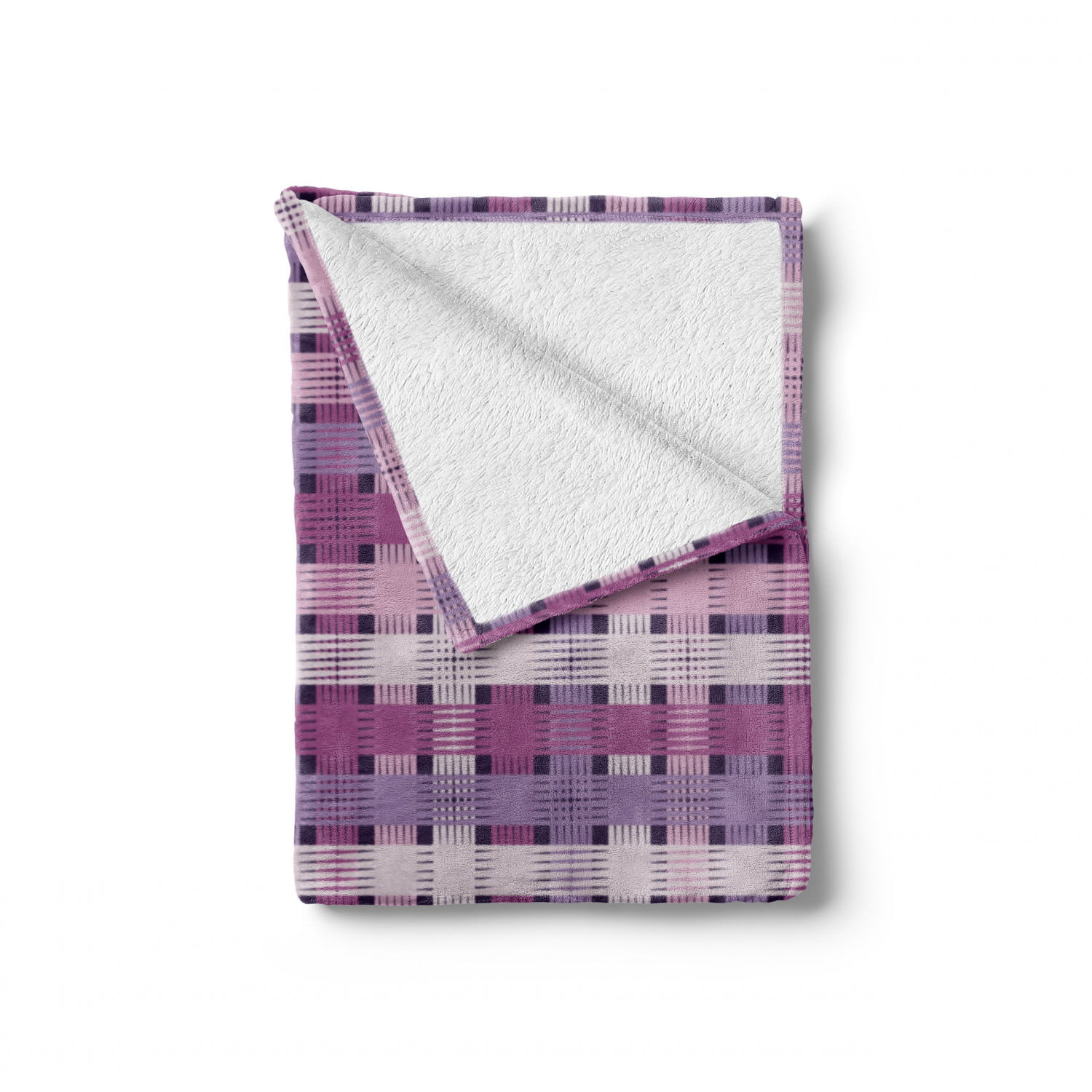 Abstract Geometric Motifs with Hatched Style in Purple Pink Tones Ambesonne Colorful Soft Flannel Fleece Throw Blanket Pale Mauve and Pale Fuchsia Cozy Plush for Indoor and Outdoor Use 50 x 60 