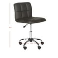 thumbnail image 5 of SAFAVIEH Brunner Modern 32" PVC Leather Desk Chair, Brown, 5 of 7