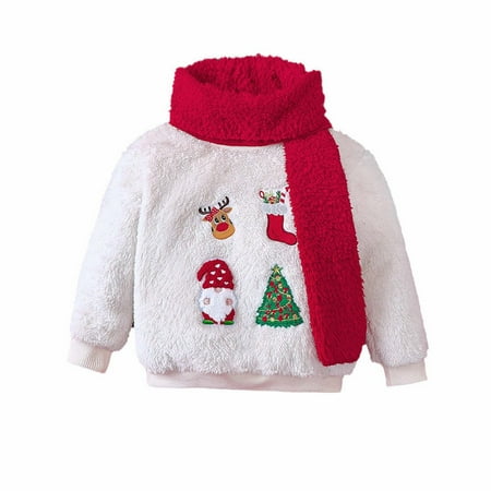

TIREOW Boy s and Girl s Lightweight Hoodies Toddler Kids Winter Christmas Sweatshirt Little Girls Boys Santa Shirts Cute Xmas Graphic Pullover Tops
