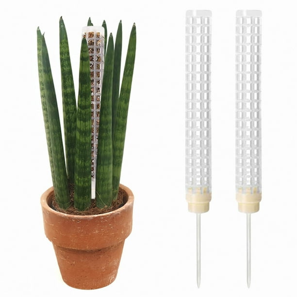 Poste de plástico para musgo de monstera, postes para plantas trepadoras, soporte para plantas de interior, funciona con musgo sphagnum (botella)