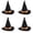 Black-4Pcs, variant on 4Pcs Mini Felt Witch Hats for Halloween, Black Handmade Bottle Decor, DIY Craft Accessories, Reusable Tabletop Ornaments for Holiday Celebrations & Craft Projects