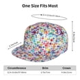 thumbnail image 6 of Fotbe Colorful Watercolor Dots Flat Bill Visor Cap Classic Snapback Hat Polyester Foam Trucker Hat Trucker Cap Adjustable Baseball Cap, 6 of 9