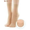 thumbnail image 2 of Spencer 10 Pairs Women's Ankle High Sheer Nylon Socks Soft Tight Hosiery Silky Short Stocking "Beige", 2 of 6