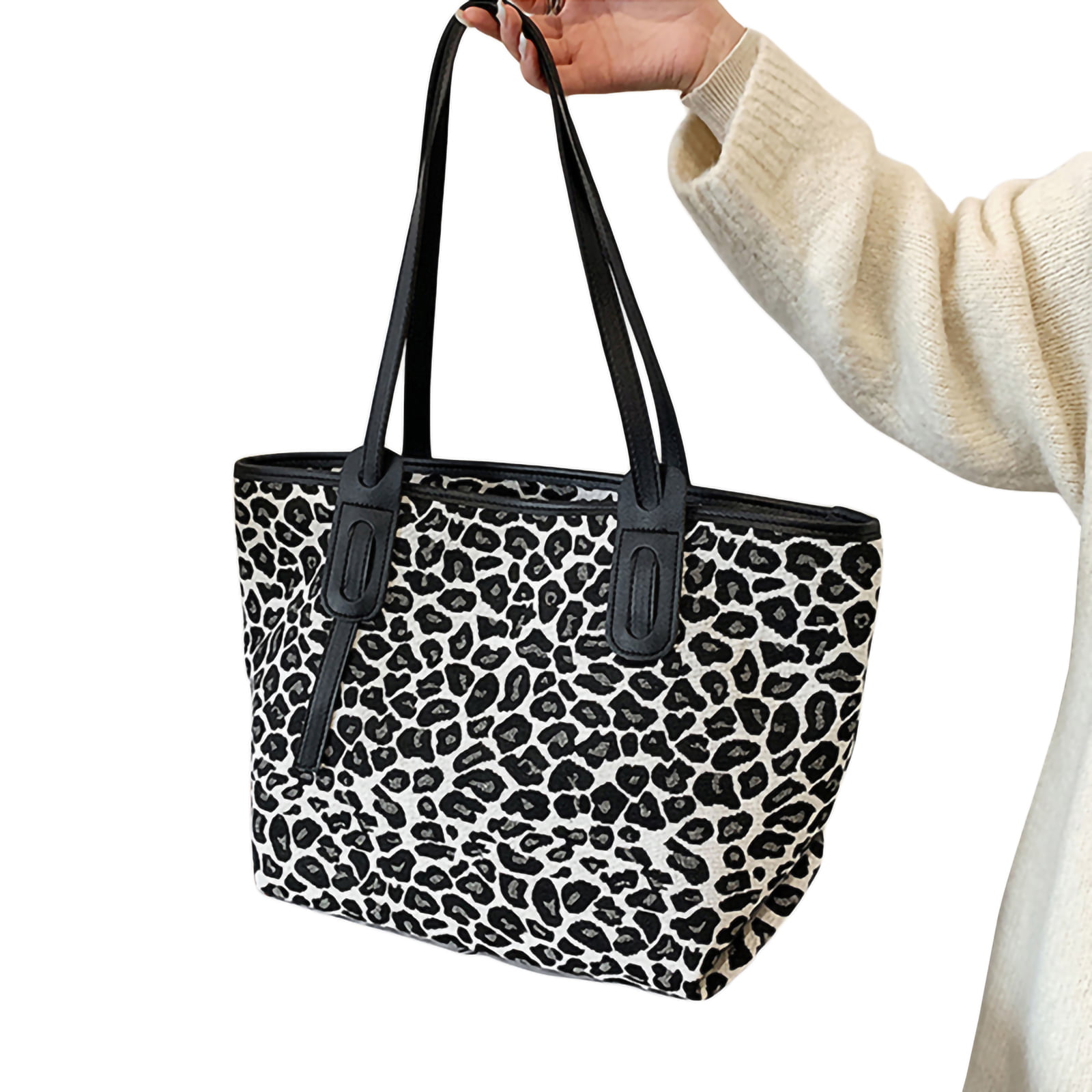 Listenwind Women's Casual Shoulder Bag Leopard Print Soft PU 