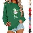 thumbnail image 1 of Meichang Chandails à Col Rond pour Femmes, Chandail de Noël à Manches Longues, Chandail en Molleton à Imprimé de Noël, Chandail Décontracté pour les Fêtes, Hauts Assortis pour la Famille, 1 of 7