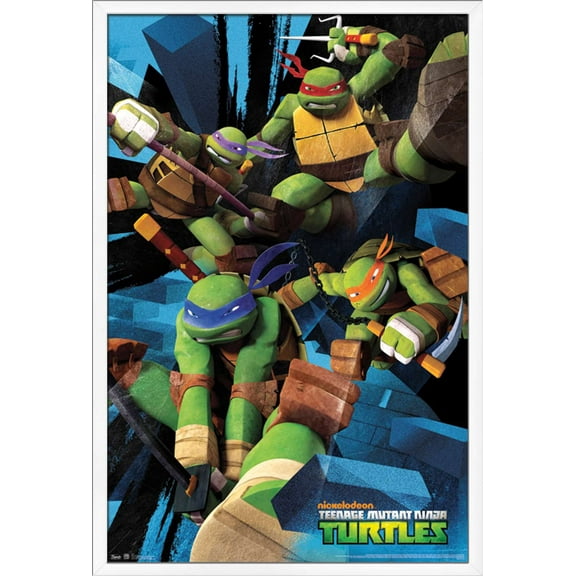 Nickelodeon Teenage Mutant Ninja Turtles - Attack Wall Poster, 22.375" x 34", Framed