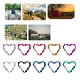 thumbnail image 2 of Bottone Heart Shape Carabiner Clip Aluminum Alloys Keychain Clip Spring Hook Camping Backpacks Clip Heavy Duty Carabiner, 2 of 9